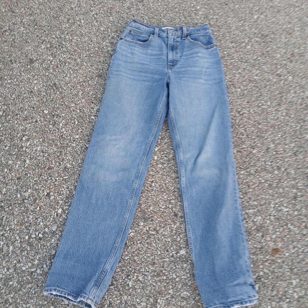 Levis 70s High Slim Straight Jeans Womens 27x31 Light Wash Blue Denim Pants